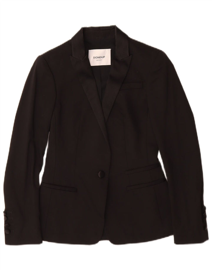 Jaqueta blazer feminina Dondup com 1 botão IT 38 XS algodão preto