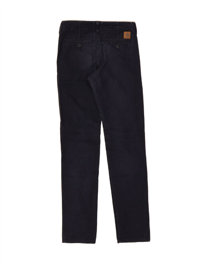 CARHARTT Womens Slim Chino Trousers W27 L32 Navy Blue Cotton Vintage Carhartt and Second-Hand Carhartt from Messina Hembry 