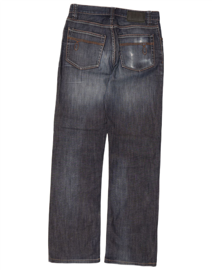 Calça jeans reta feminina Calvin Klein W30 L30 algodão azul