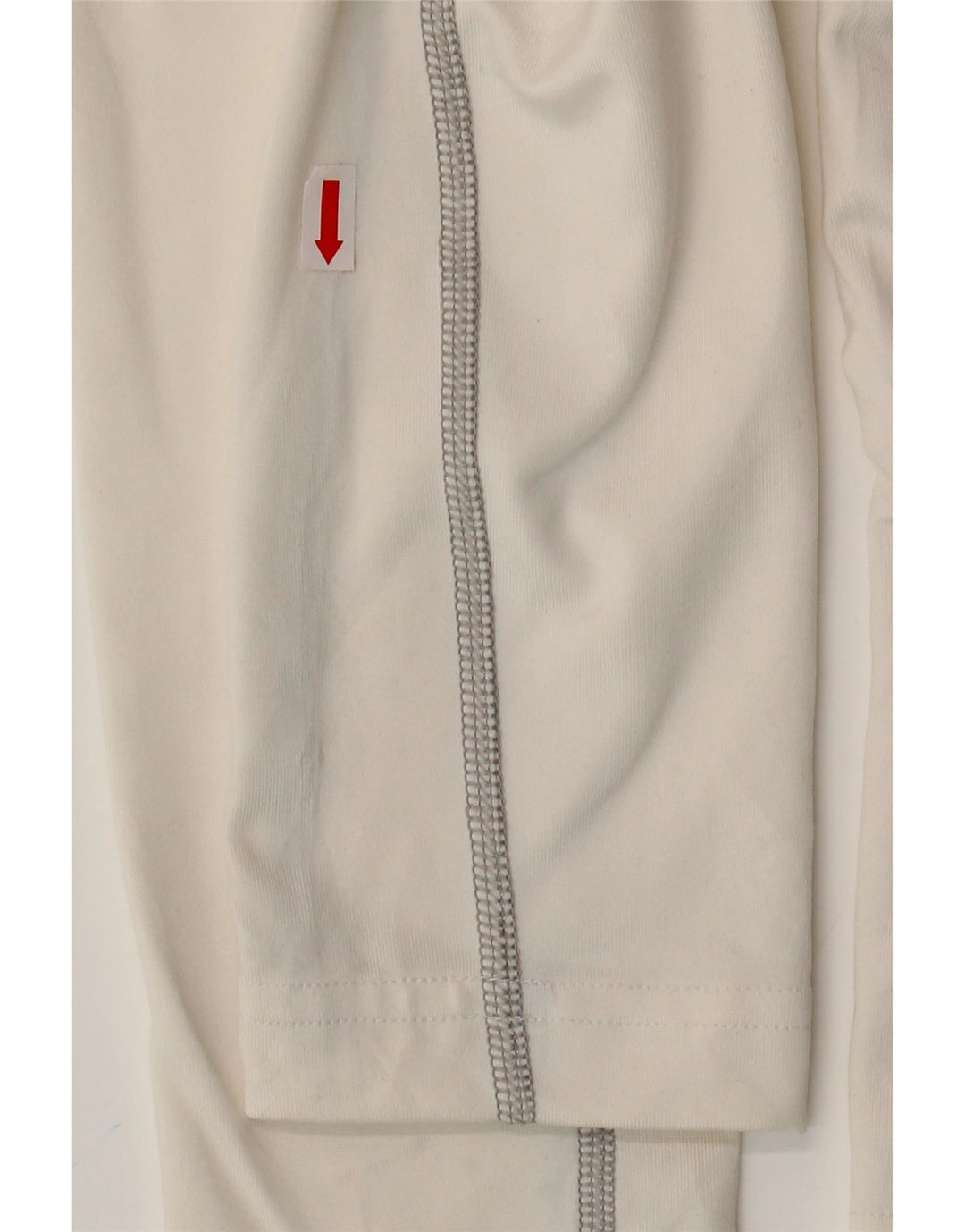 Top feminino NIKE Dri Fit manga comprida UK 18 XL branco colorblock poliéster