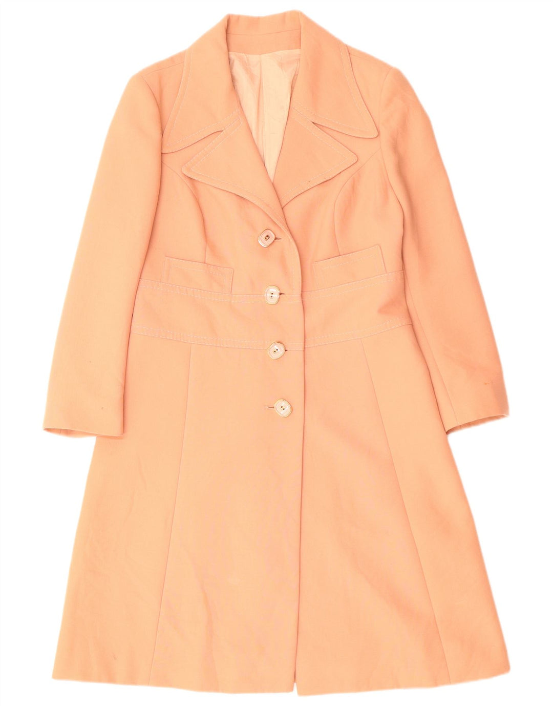 Trench Coat Vintage Feminino UK 14 Médio Laranja