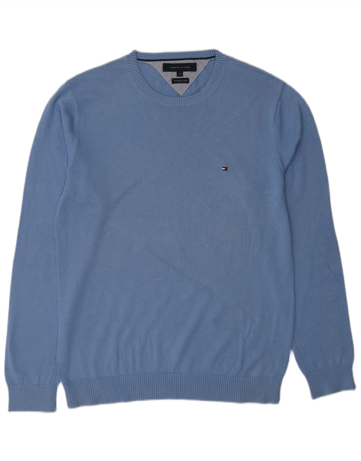 Suéter masculino TOMMY HILFIGER com gola redonda azul médio