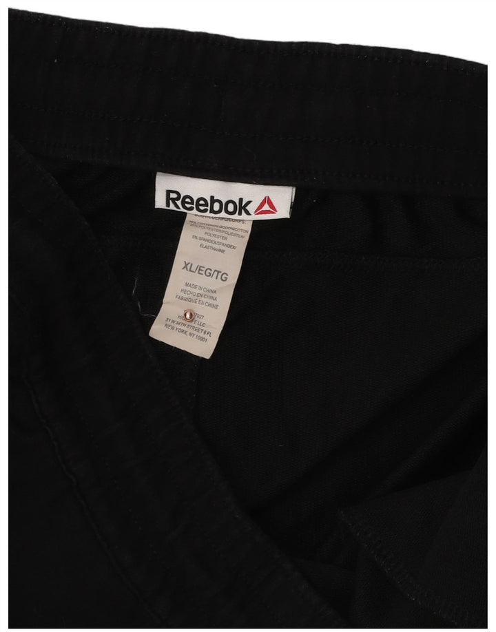 REEBOK Mens Calças de treino Joggers XL algodão preto