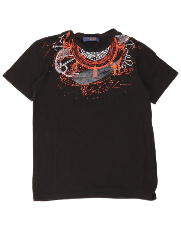 Camiseta gráfica Trussardi Boys 15-16 anos algodão preto