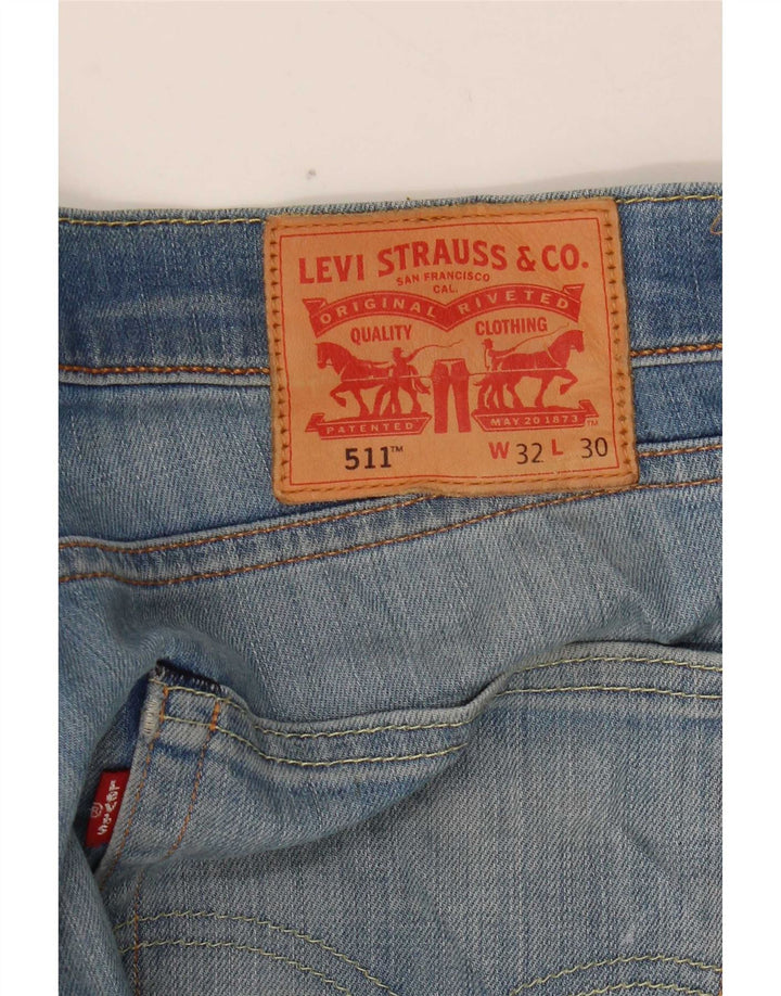 Levi's Masculino 511 Slim Jeans W32 L30 Azul Algodão