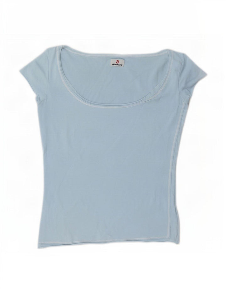 Camiseta feminina Murphy & Nye UK 12 algodão azul médio
