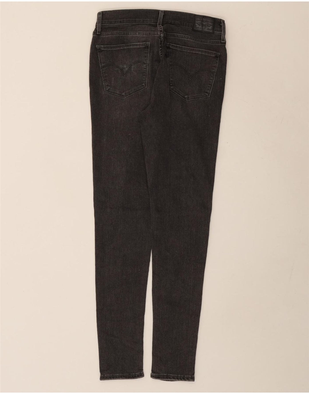 Calça jeans feminina Levi's 710 Super Skinny W29 L30 cinza algodão