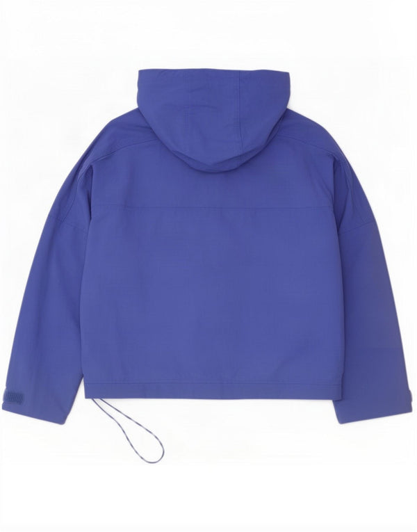 Patagonia Womens Hooded Oversized Rain Jacket UK 6 XS Blue Nylon