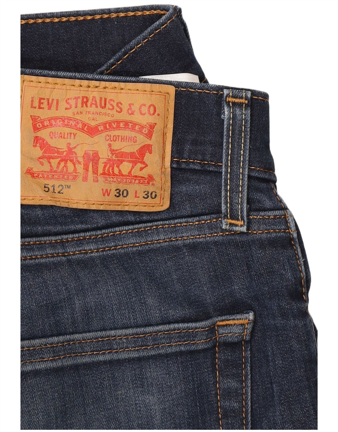 Levi's Masculino 512 Slim Tapered Jeans W30 L30 Azul Algodão