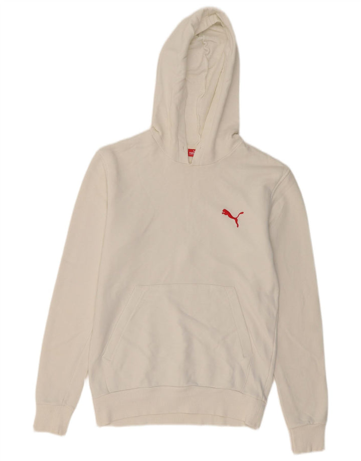 Puma masculino gráfico moletom com capuz XS algodão branco