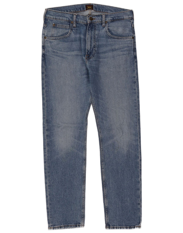 Lee Mens Rider Slim Jeans W32 L32 Azul Algodão