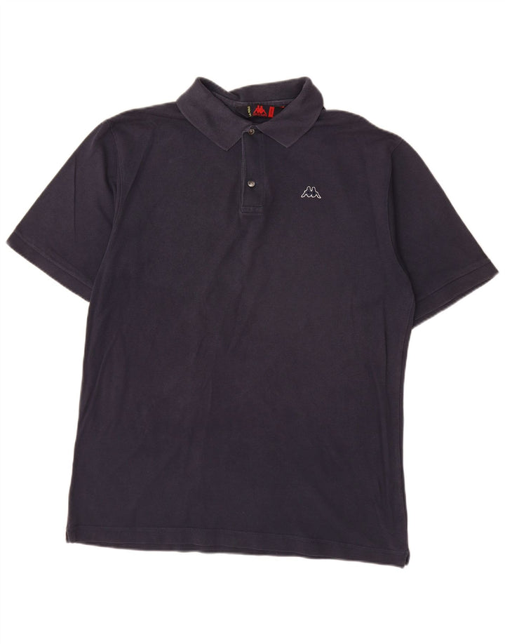 Camisa polo masculina Kappa grande algodão azul marinho