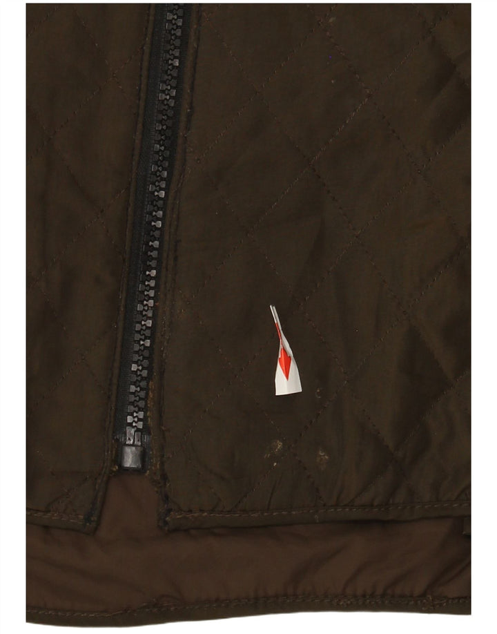 Jaqueta acolchoada feminina Ellesse UK 12 poliéster marrom médio