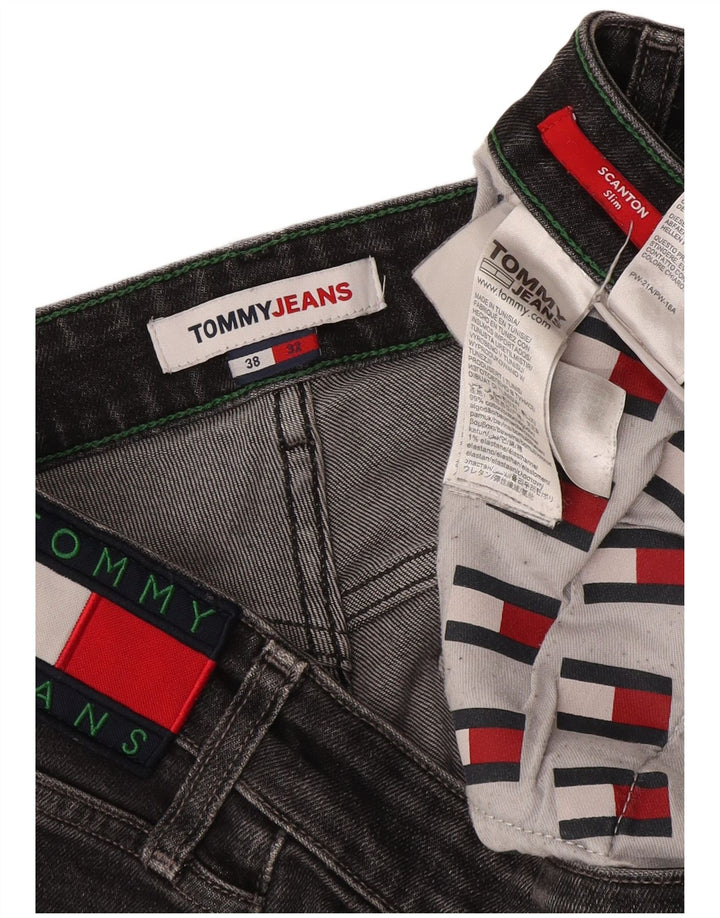 Tommy Hilfiger Masculino Slim Jeans W38 L32 Cinza Algodão