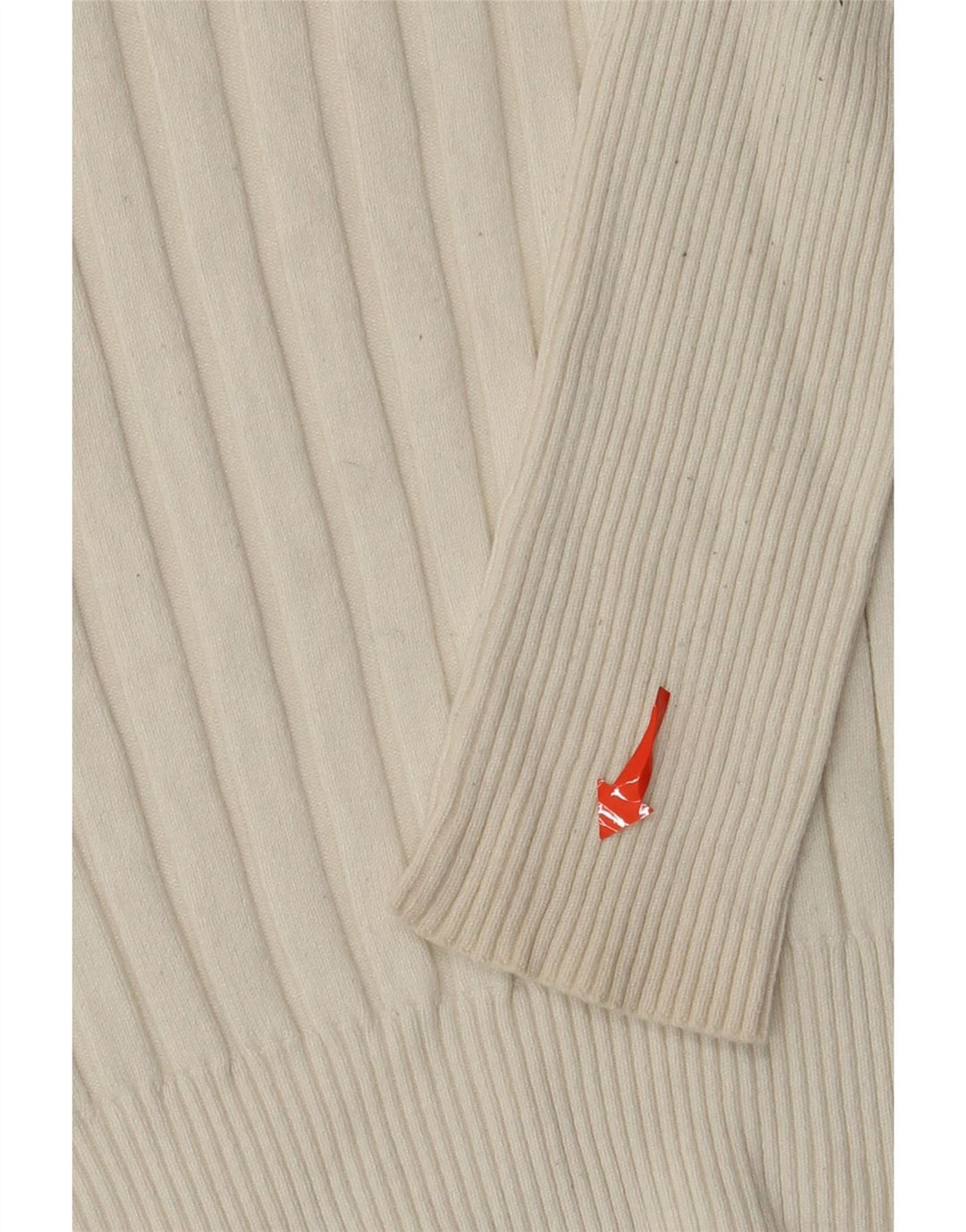 Zara Suéter feminino cropped com gola redonda Reino Unido 14 grande viscose off white