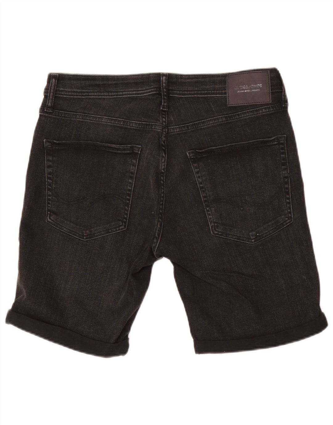 Shorts jeans masculino Jack & Jones médio W32 algodão preto
