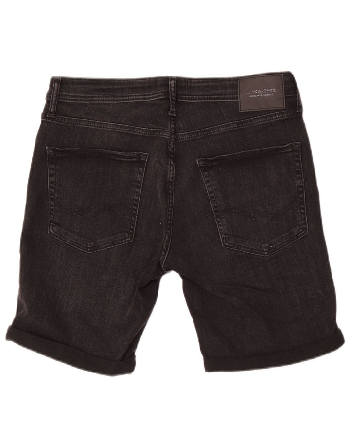 Shorts jeans masculino Jack & Jones médio W32 algodão preto