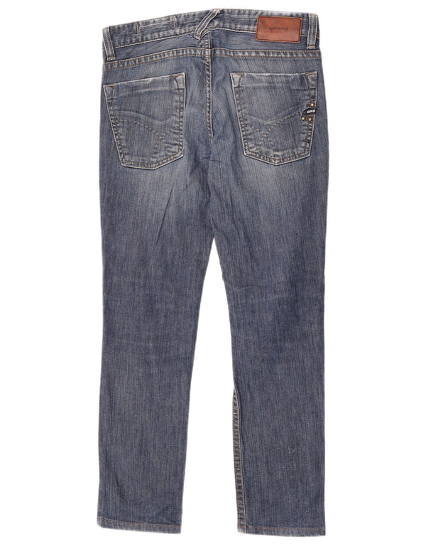 Gas Mens Straight Jeans W31 L28 Azul Marinho Algodão