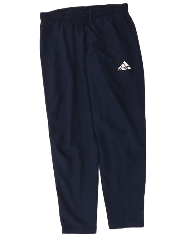 Calça de treino masculina Adidas Graphic grande poliéster azul marinho