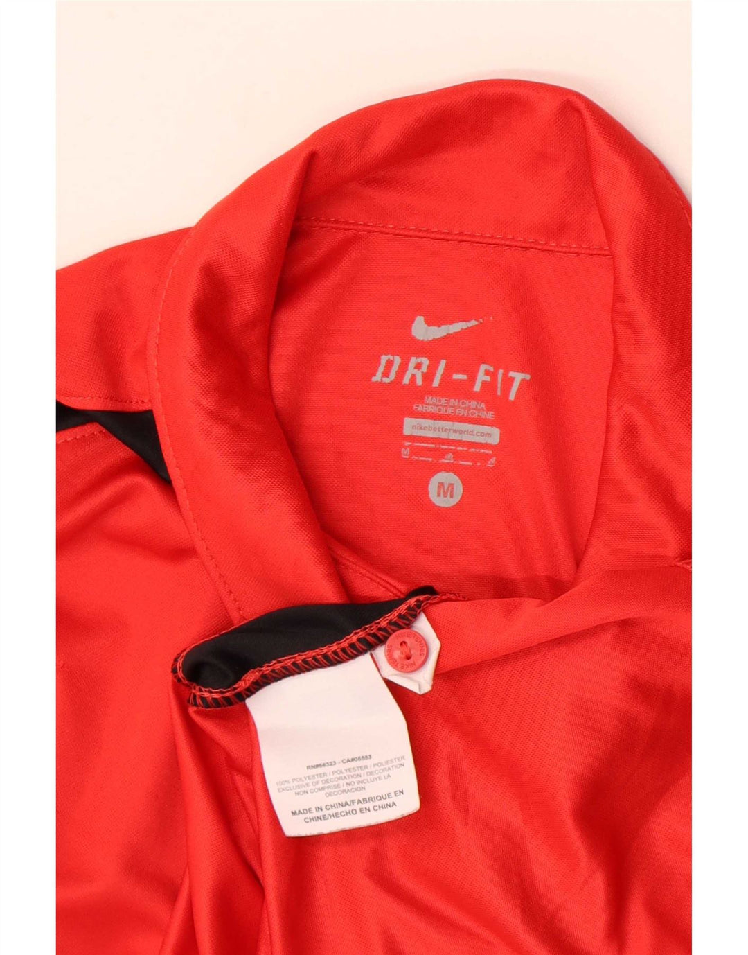 Camisa polo masculina Nike Dri Fit médio vermelho colorblock poliéster