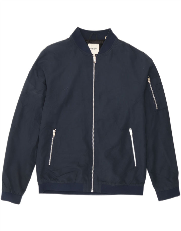 Jaqueta bomber masculina Jack & Jones Reino Unido 42 XL azul marinho
