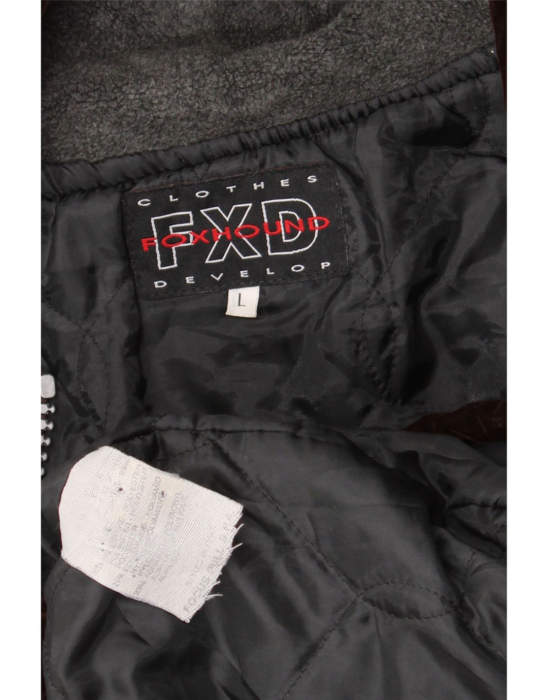 Jaqueta bomber masculina com capuz Foxhound UK 40 grande poliéster colorblock marrom