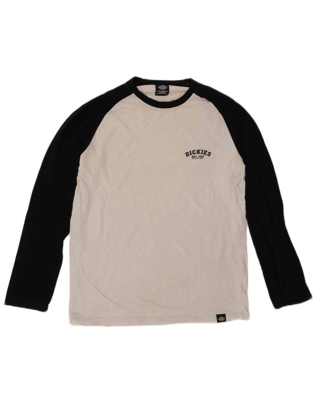 Top masculino Dickies manga comprida grande algodão colorblock branco