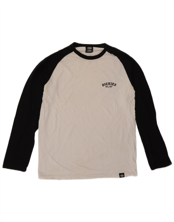 Top masculino Dickies manga comprida grande algodão colorblock branco