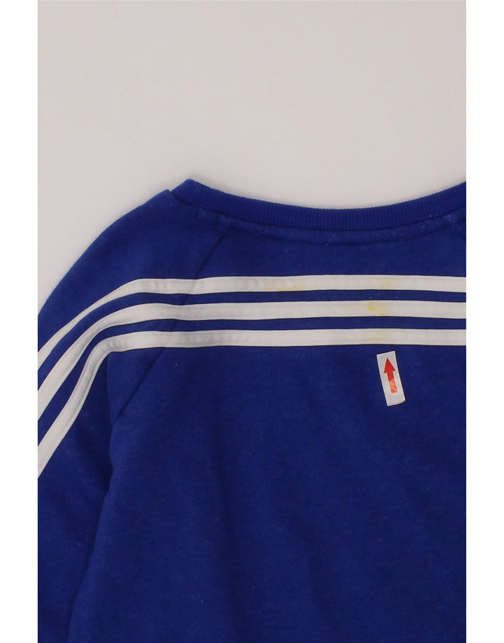 Adidas Meninos Suéter Jumper 3-4 Anos Azul Algodão