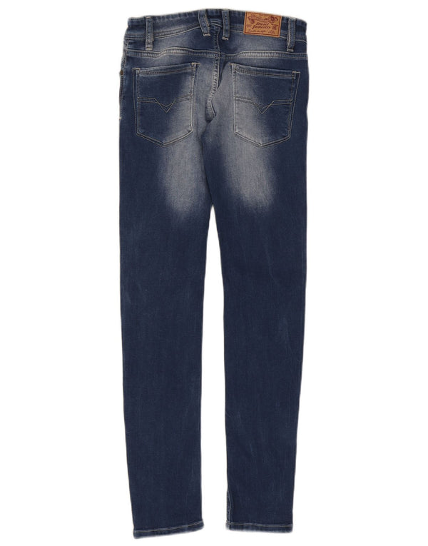Diesel Meninas Sleenker-j Slim Skinny Jeans 11-12 Anos W26 L28 Azul Algodão
