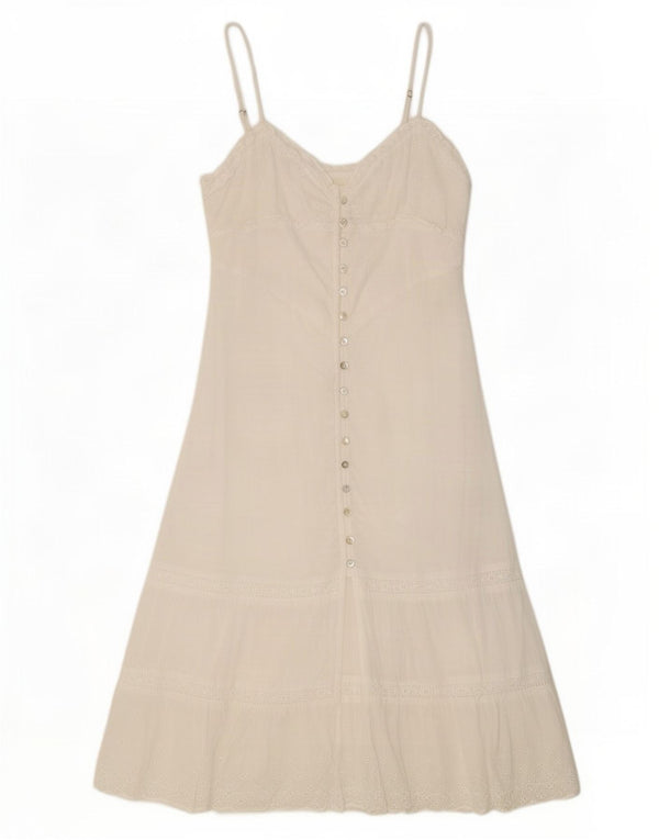 Vestido de verão feminino Urban Outfitters UK 4 XS algodão branco