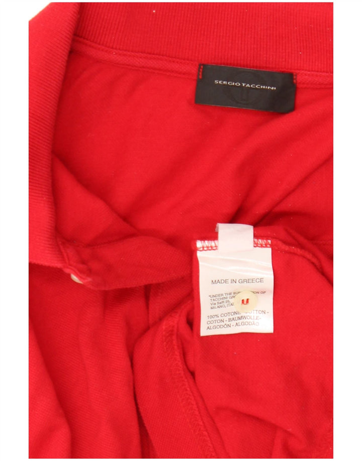 Camisa polo masculina Sergio Tacchini IT 56 2XL algodão vermelho
