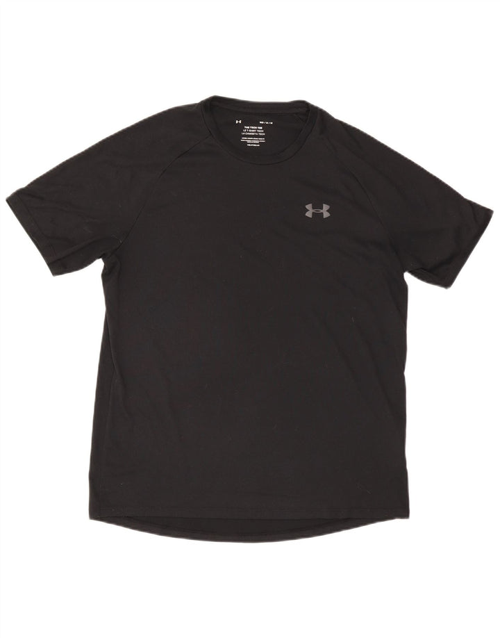 Under Armour Mens Camiseta Top Médio Poliéster Preto