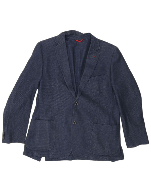 Jaqueta blazer masculina Fay com 2 botões Reino Unido 36 pequena azul marinho salpicada