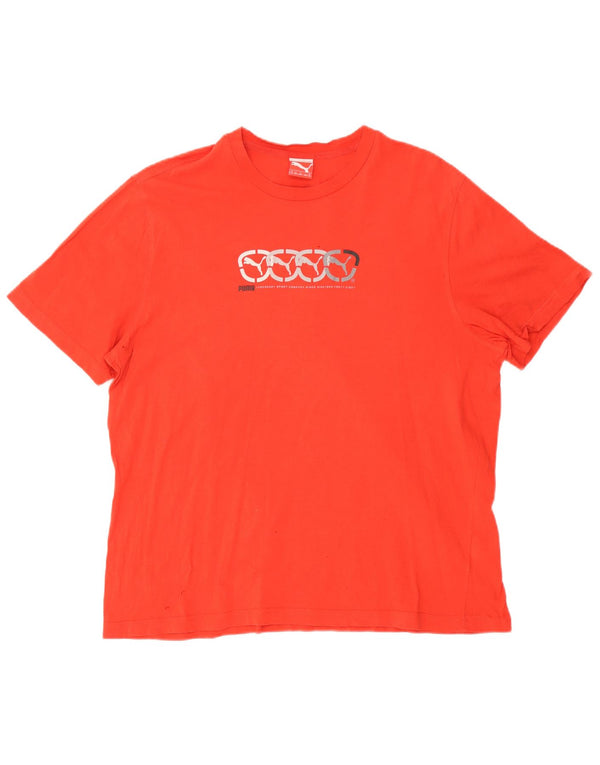 Camiseta masculina gráfica Puma Top 2XL laranja