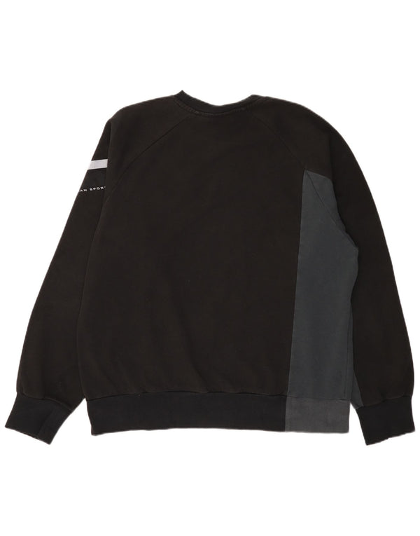 Lotto moletom gráfico masculino jumper grande preto colorblock algodão