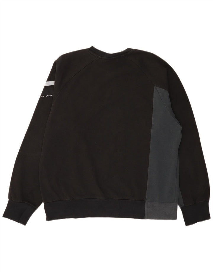 Lotto moletom gráfico masculino jumper grande preto colorblock algodão