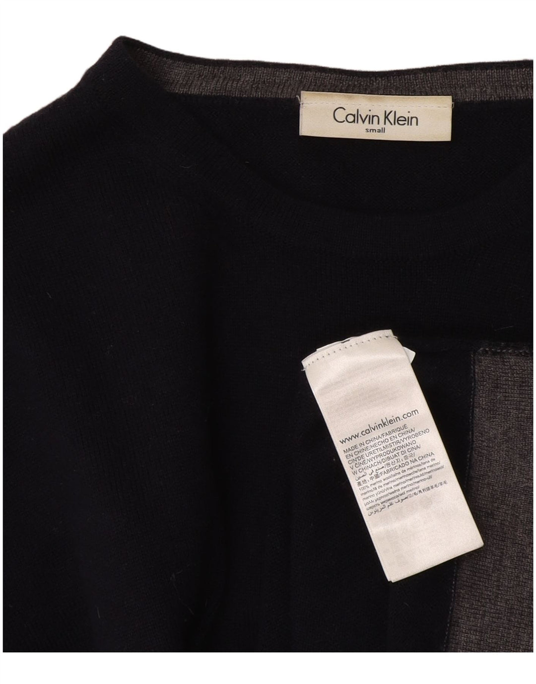 Calvin Klein Masculino Pequeno Lã Azul Marinho