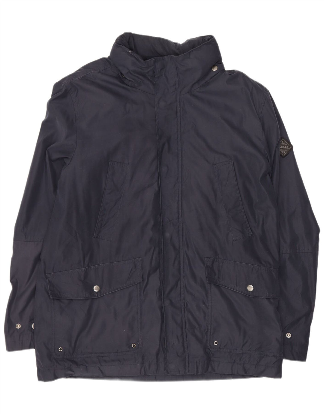 Jaqueta utilitária masculina Joules com capuz Reino Unido 40 grande poliéster azul marinho