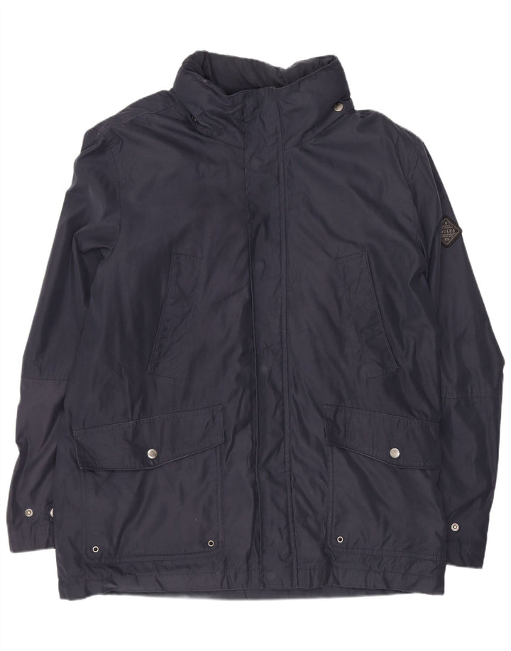 Jaqueta utilitária masculina Joules com capuz Reino Unido 40 grande poliéster azul marinho