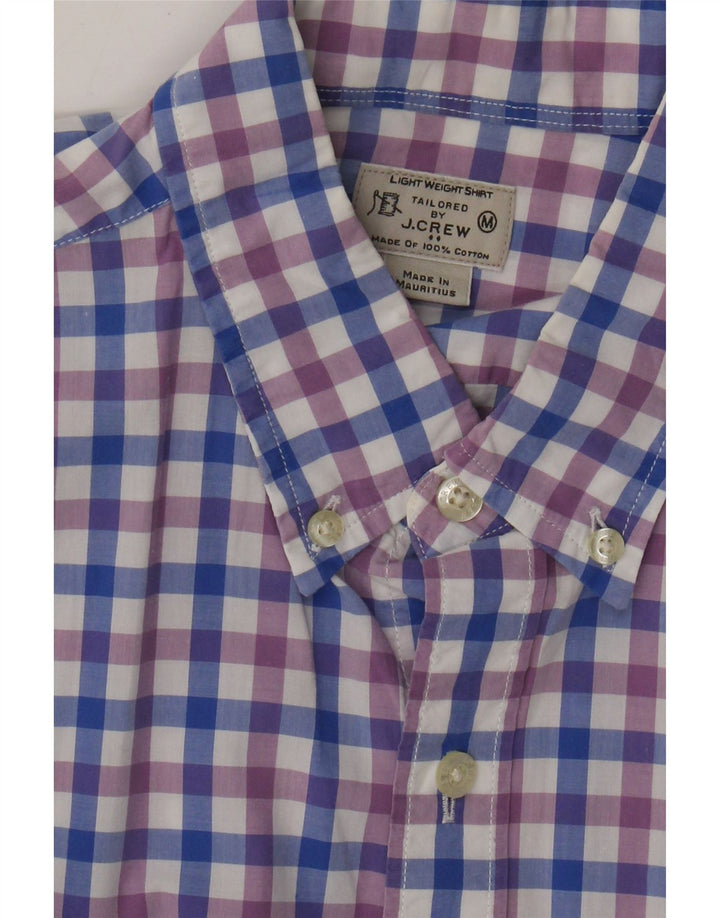 Camisa masculina J. Crew sob medida, algodão guingão roxo médio