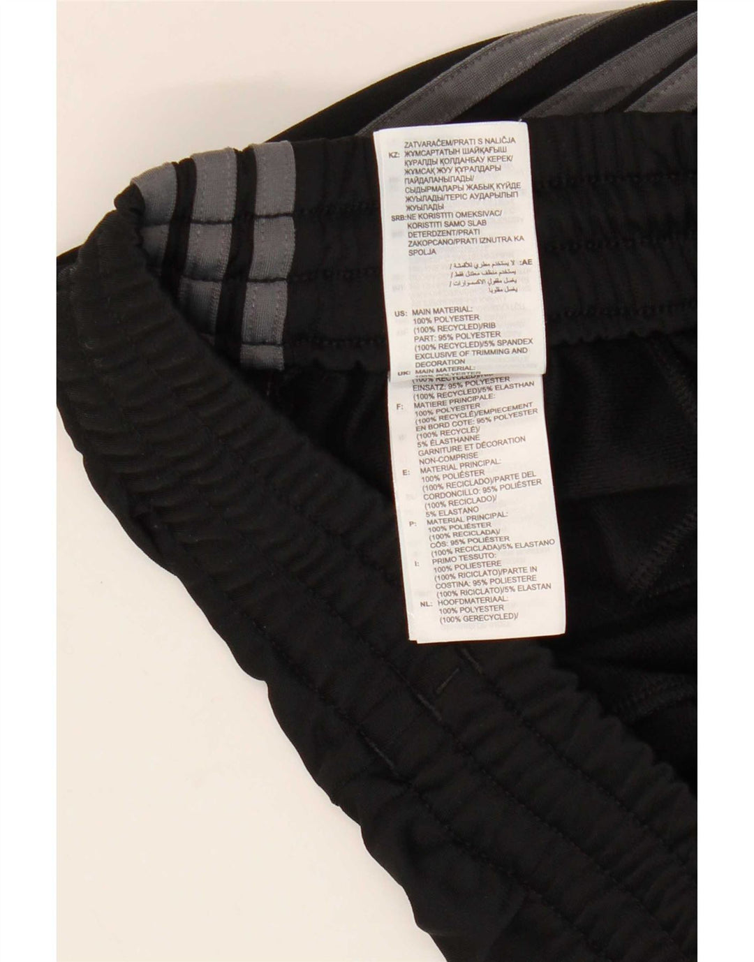 Adidas meninos calças de treino gráfico joggers 11-12 anos preto poliéster