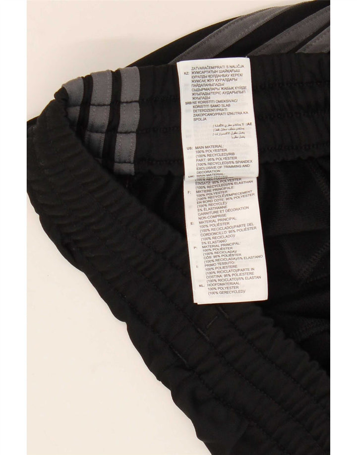 Adidas meninos calças de treino gráfico joggers 11-12 anos preto poliéster