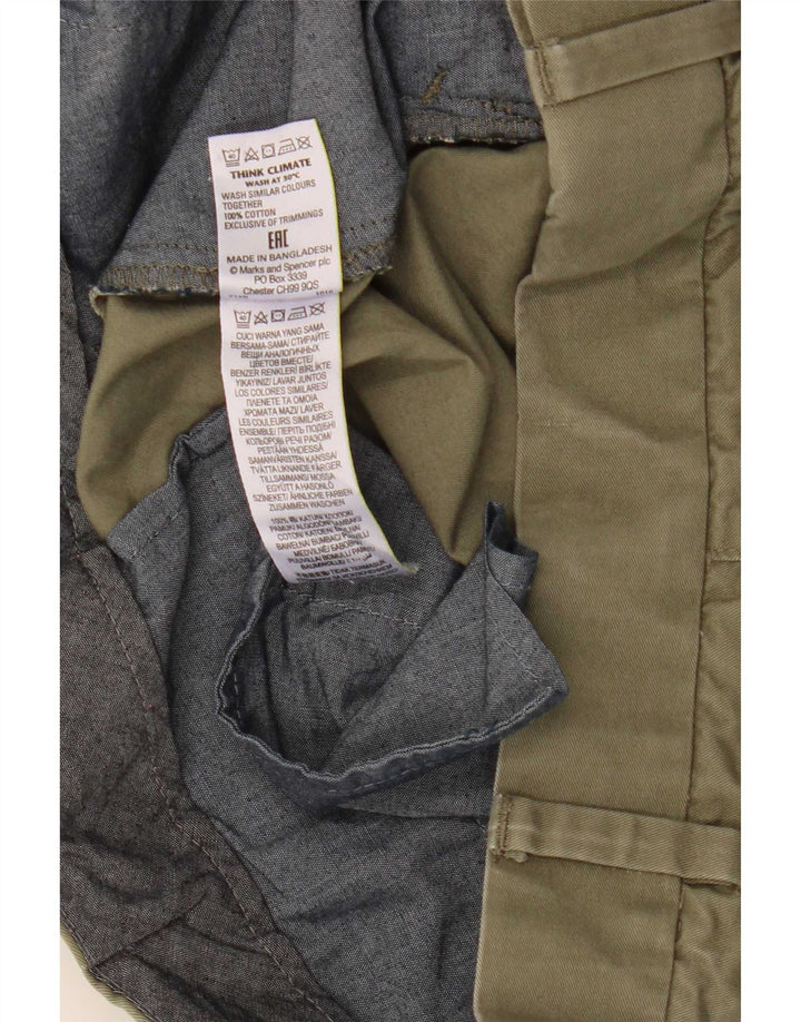 Shorts chino masculino Marks & Spencer W38 XL algodão verde