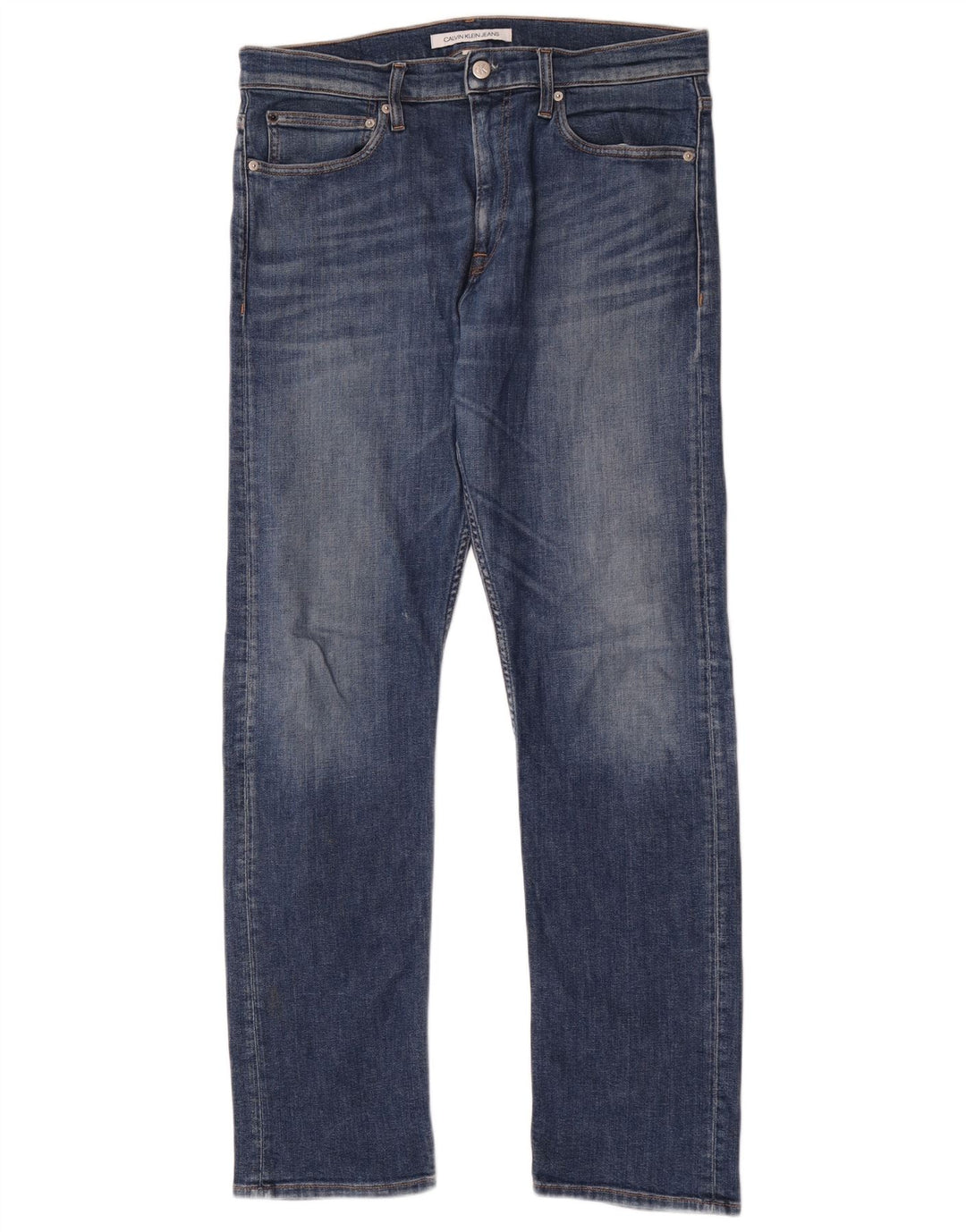Calça jeans reta masculina Calvin Klein W34 L32 azul