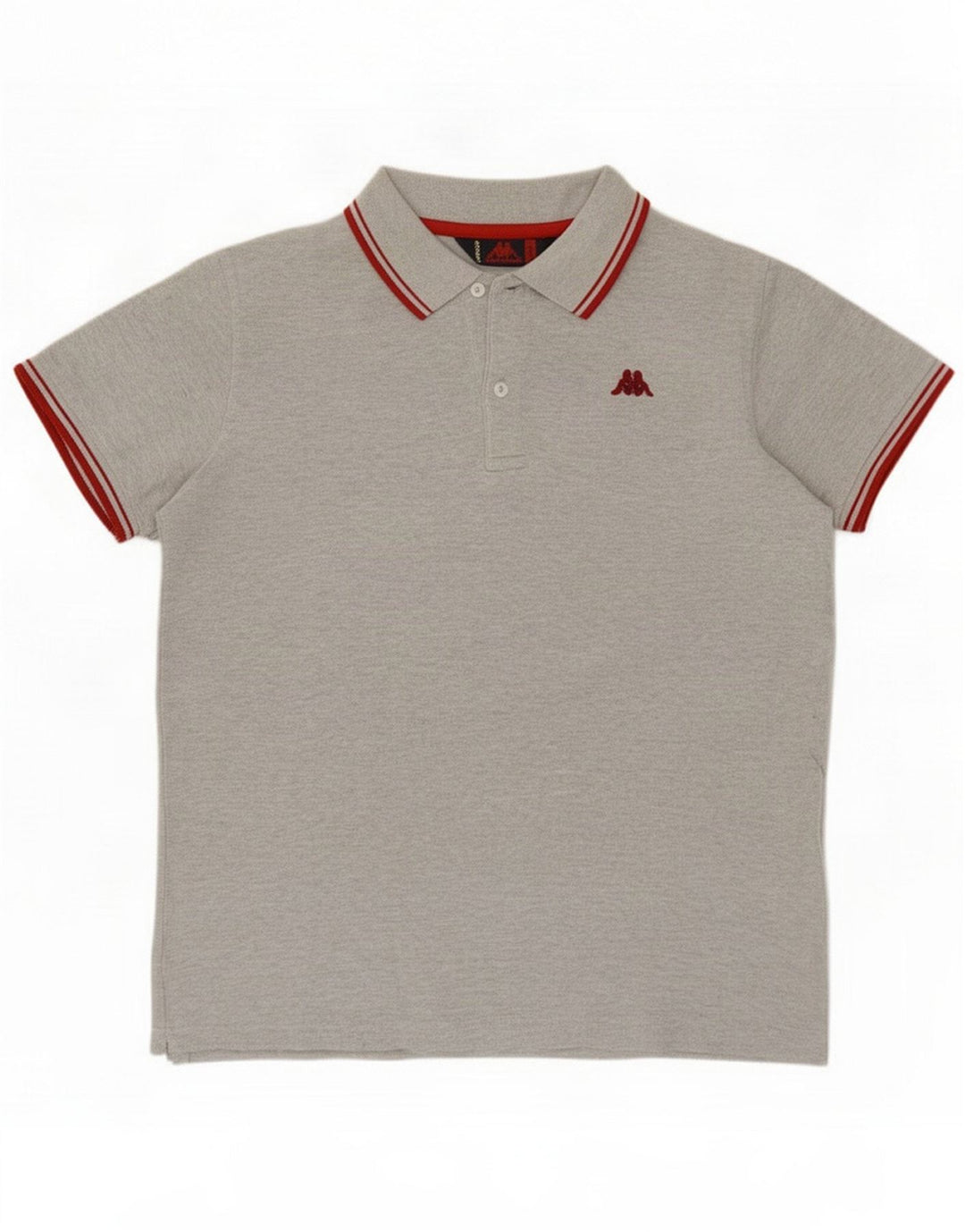 Camisa polo masculina Kappa grande algodão cinza