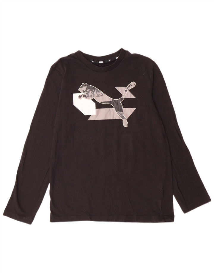 Puma Boys Graphic Top manga comprida 13-14 anos preto