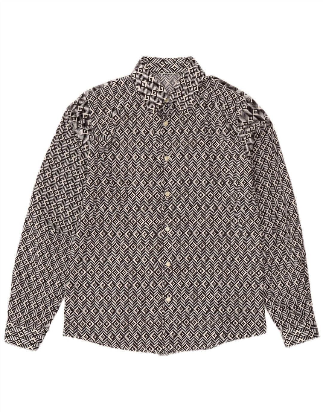 Camisa masculina ALTATENSIONE média preta geométrica