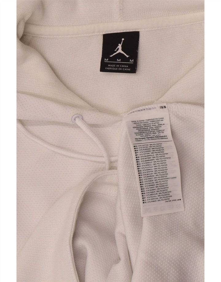 Camiseta Jordan masculina com capuz Top médio algodão branco