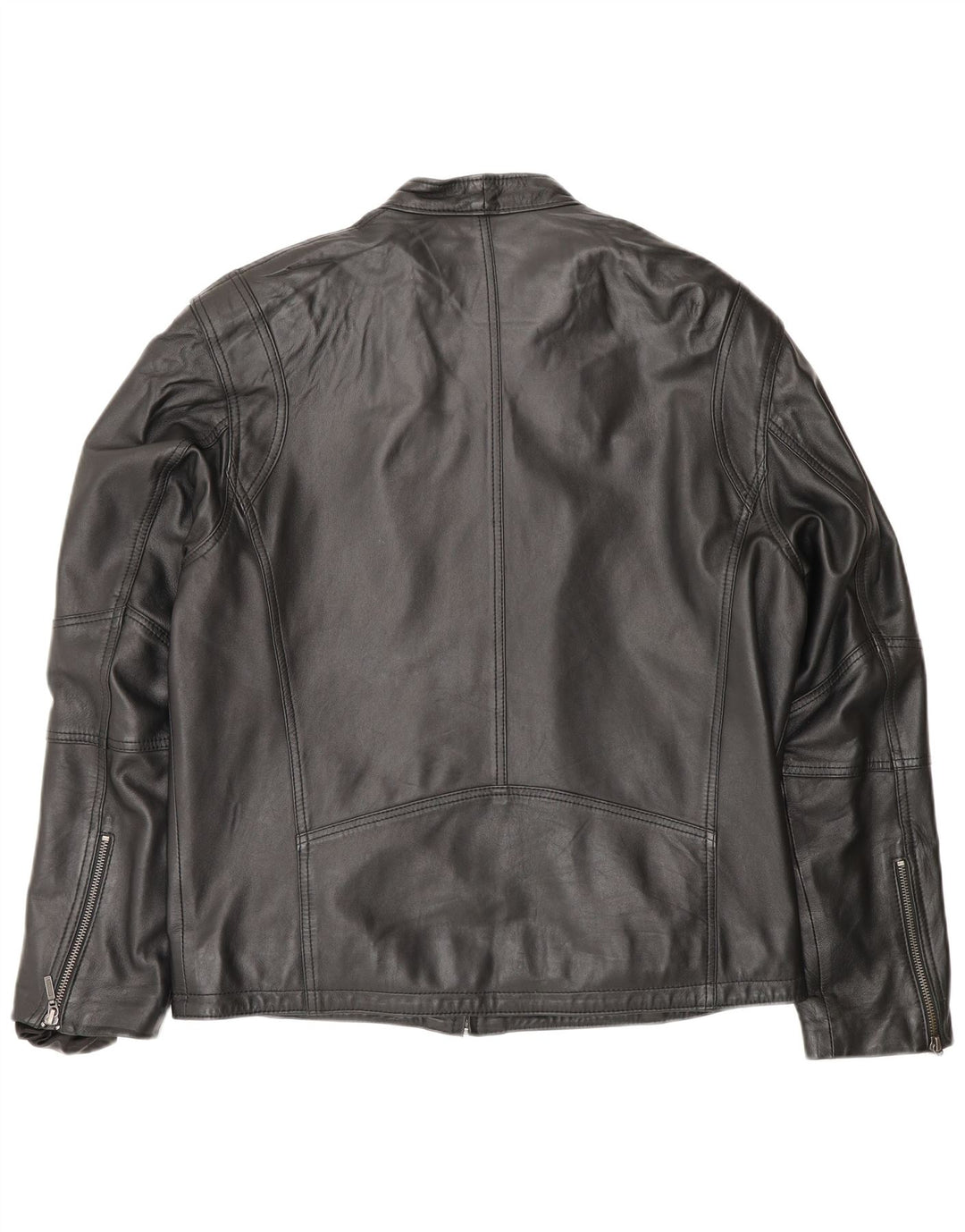 Jaqueta de couro masculina vintage UK 40 grande couro preto
